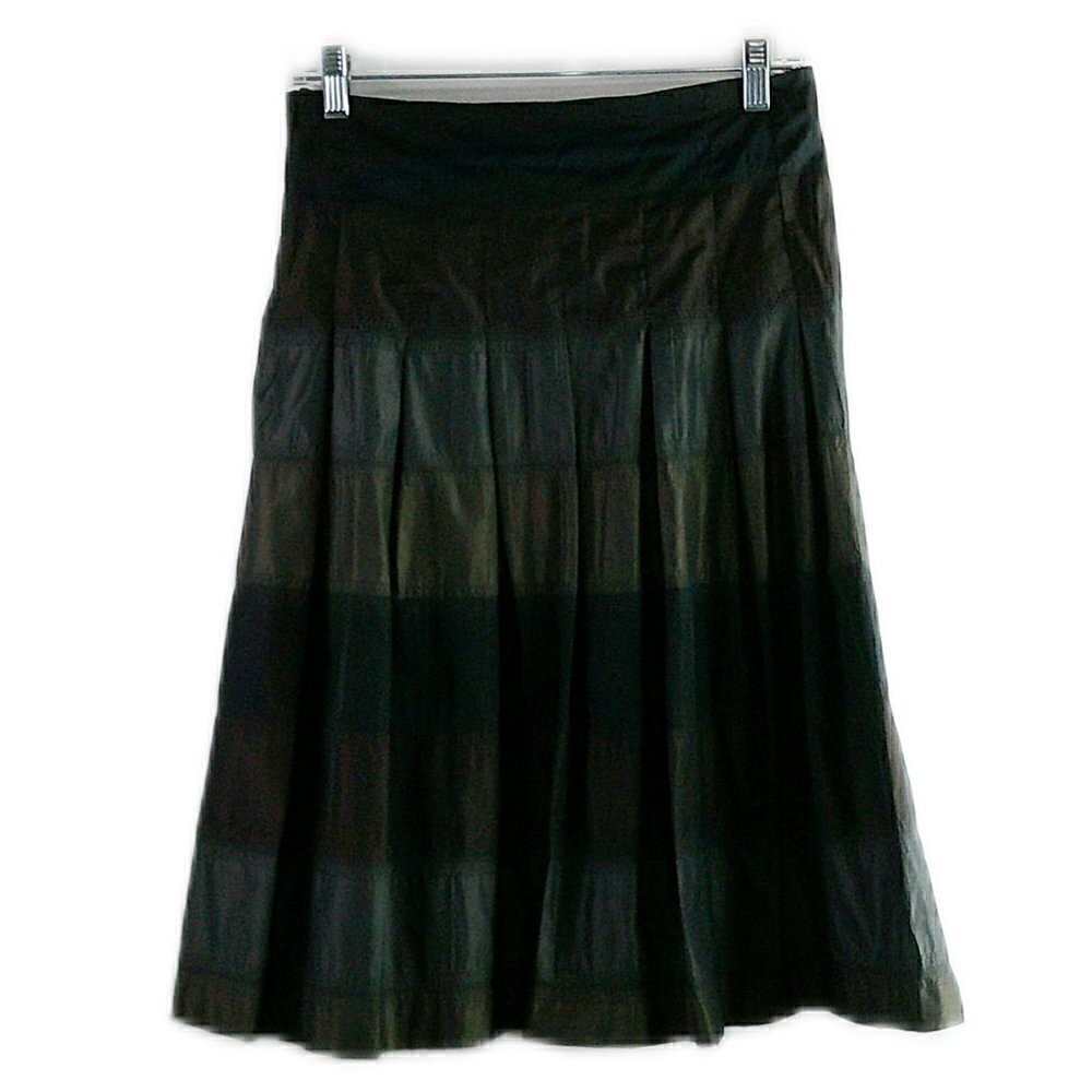 Zara - Dark Striped A-Line Skirt - Small - Picture 4 of 5